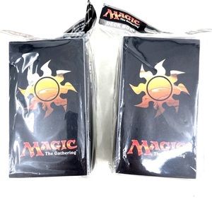 Set Of 2 Mana White Plains Deck Box Magic Ultra Pro with Dice Tray MtG TCG